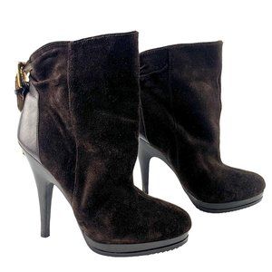 MICHAEL Michael Kors‎ Suede Rear Buckle Slouch Stilleto Booties